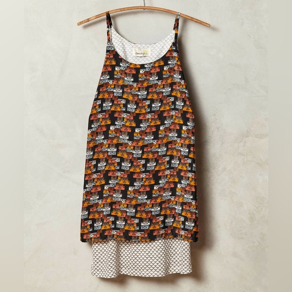 Anthropologie Porridge Suitcase Luggage Layered Tank sz S